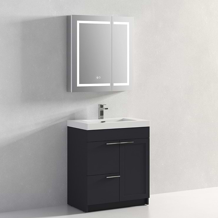 Mona 30" Charcoal Gray Vanity And Counter