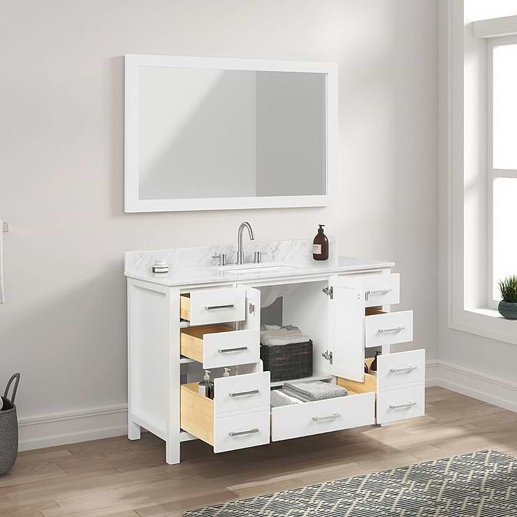 Athena 48'' White Vanity And Marble Counter