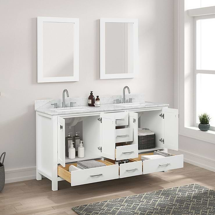 Athena 60'' White Vanity And Marble Counter