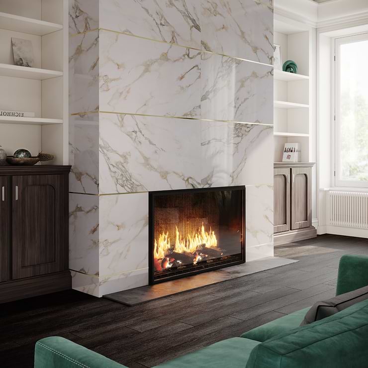 DreamStone Calacatta Rustico 24x48 Polished Porcelain Tile