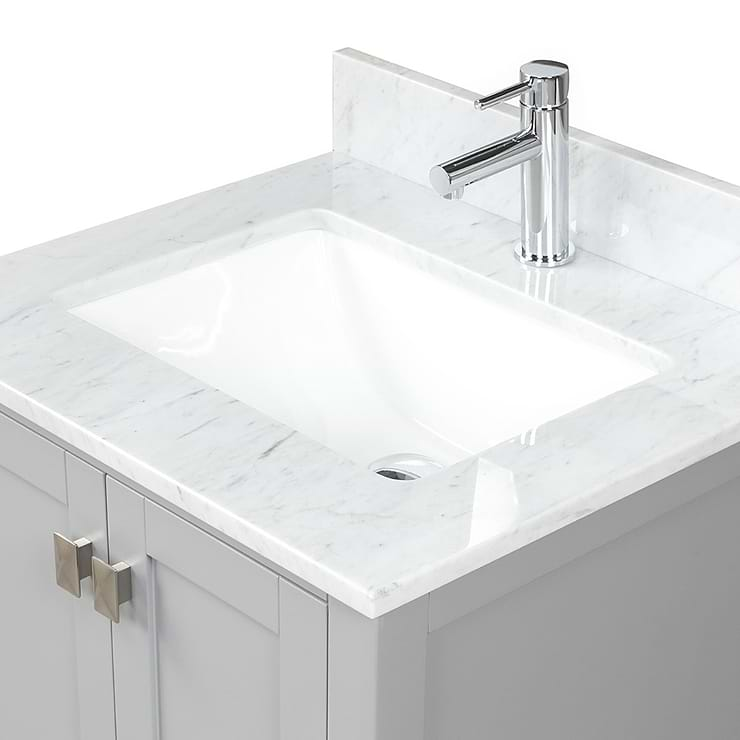 Athena 24'' Gray Vanity And Marble Counter