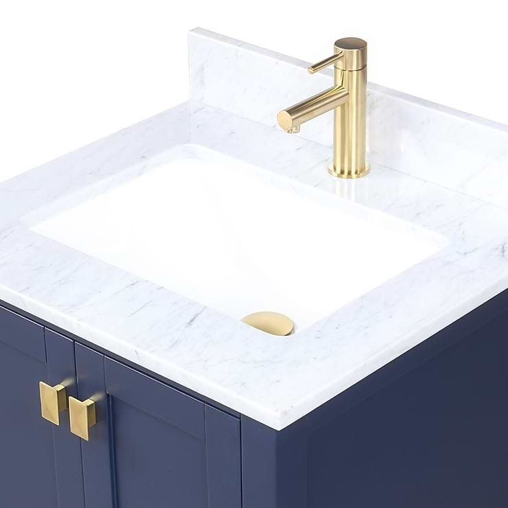 Athena 24'' Blue Vanity And Marble Counter