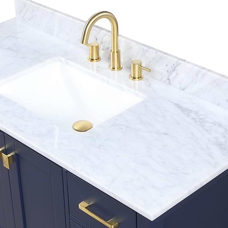 Athena 48'' Blue Vanity And Marble Counter