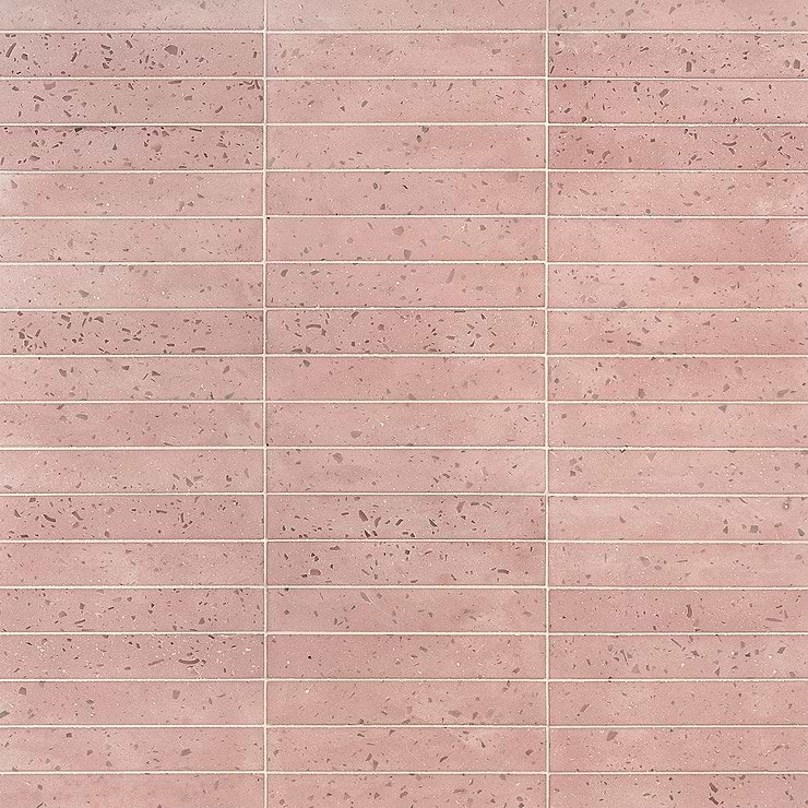 Mancala Blush Pink 3x16 Matte Terrazzo Tile 