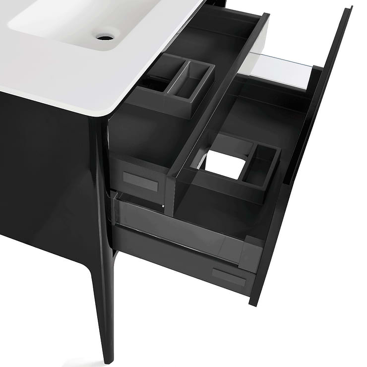 Luxe Collection 36" Black Gloss Vanity