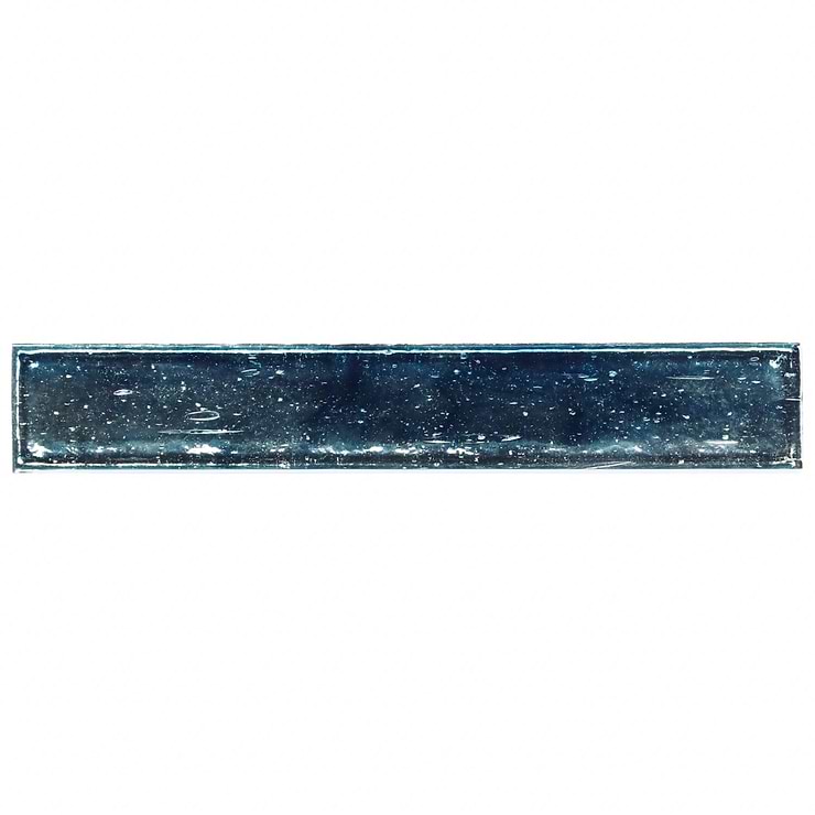 Komorebi Brick Jet Stream Blue 2x12 Polished Glass Subway Tile