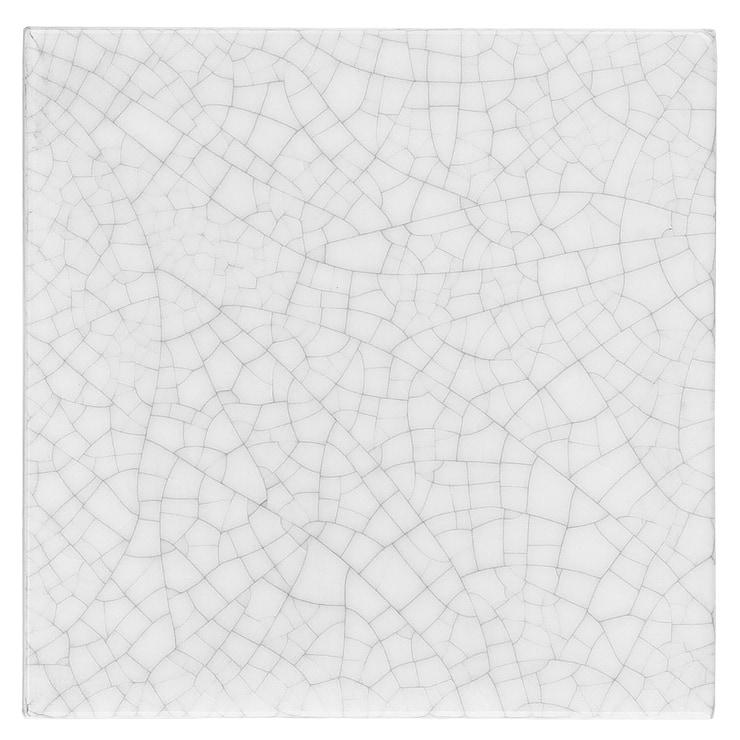 Sarina Vintage White 4x4 Glossy Crackled Ceramic Wall Tile