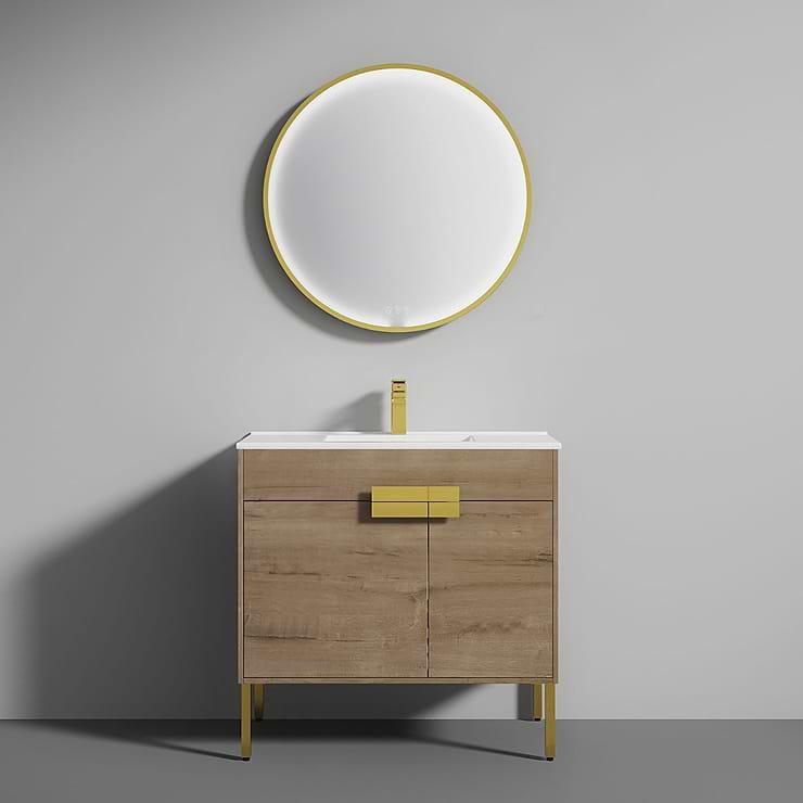 Portofino 36'' Classic Oak Vanity And Counter
