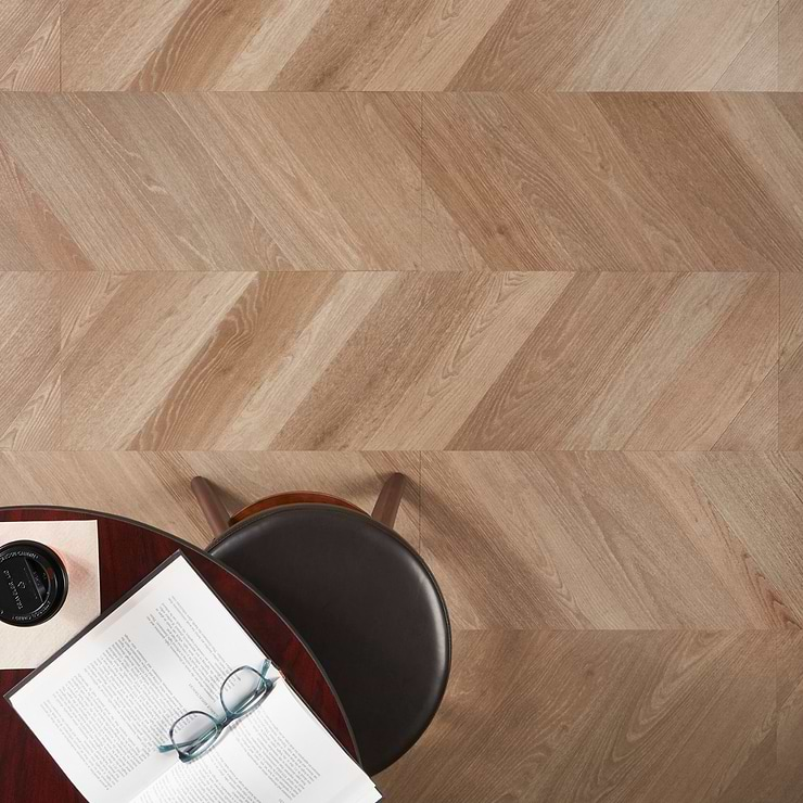 Stacy Garcia Fleetwood Chevron Starling Rigid Core Click 12x48 Luxury Vinyl Plank Flooring