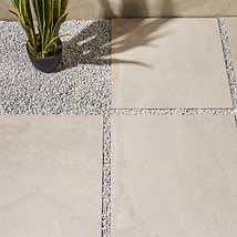 Acadia Warm Linen White 24x24 Limestone Look Matte Porcelain 2CM Outdoor Paver