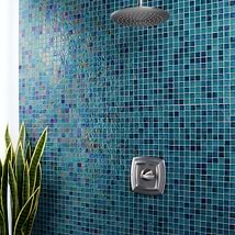 Splash Tropical Blue 1x1 Polished Glass Mosaic Tile