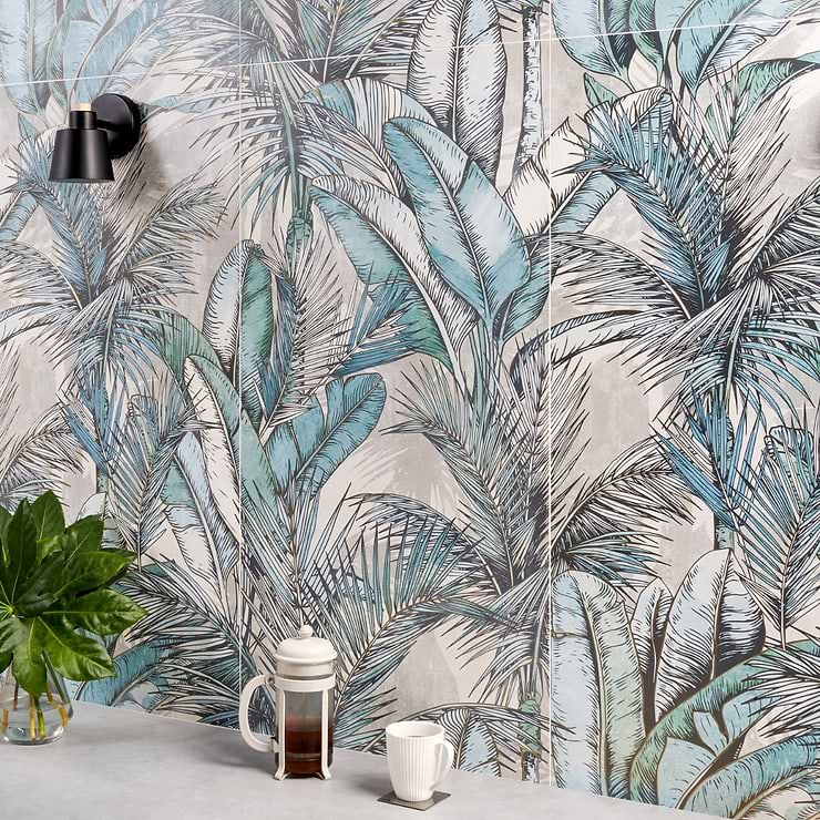 Monet Eden Blue 24x48 Artisan Decor Matte Porcelain Wall Tile