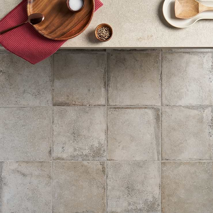 Seville Efeso Gray 12x12 Travertine Look Matte Porcelain Tile