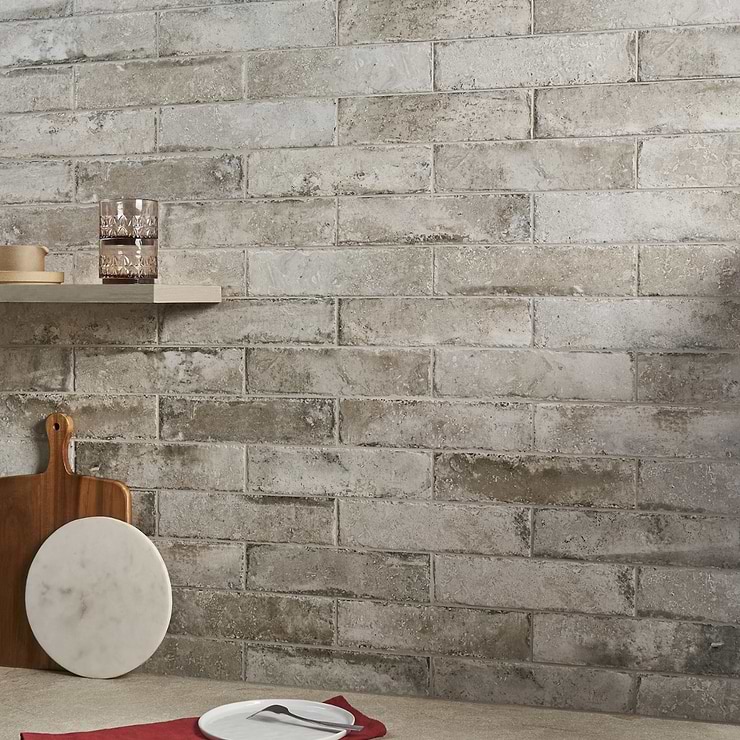 Seville Efeso Gray 3x12 Travertine Look Matte Porcelain Tile