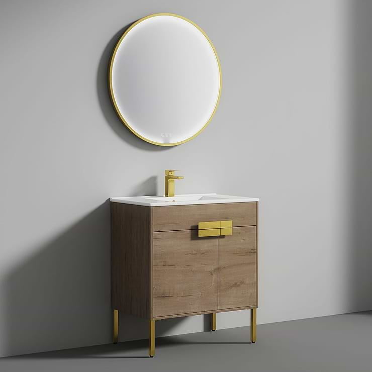 Portofino 30'' Classic Oak Vanity And Counter