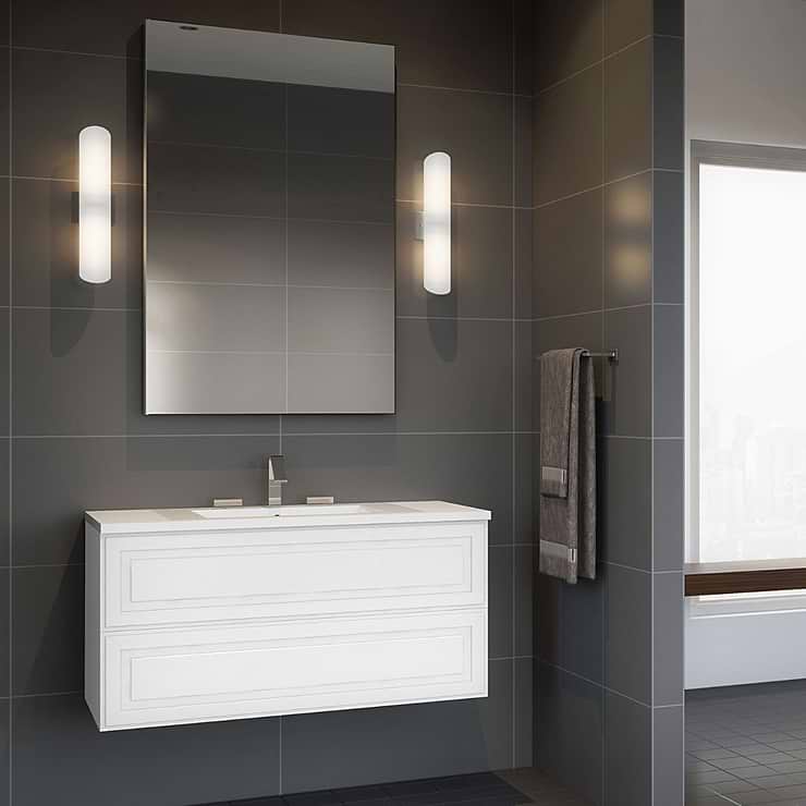 Alma Bianca White 30" Wall Mounted Vanity