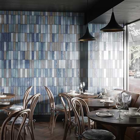 Color One Lake Blend 2x8 Cement and Lava Stone Tiles