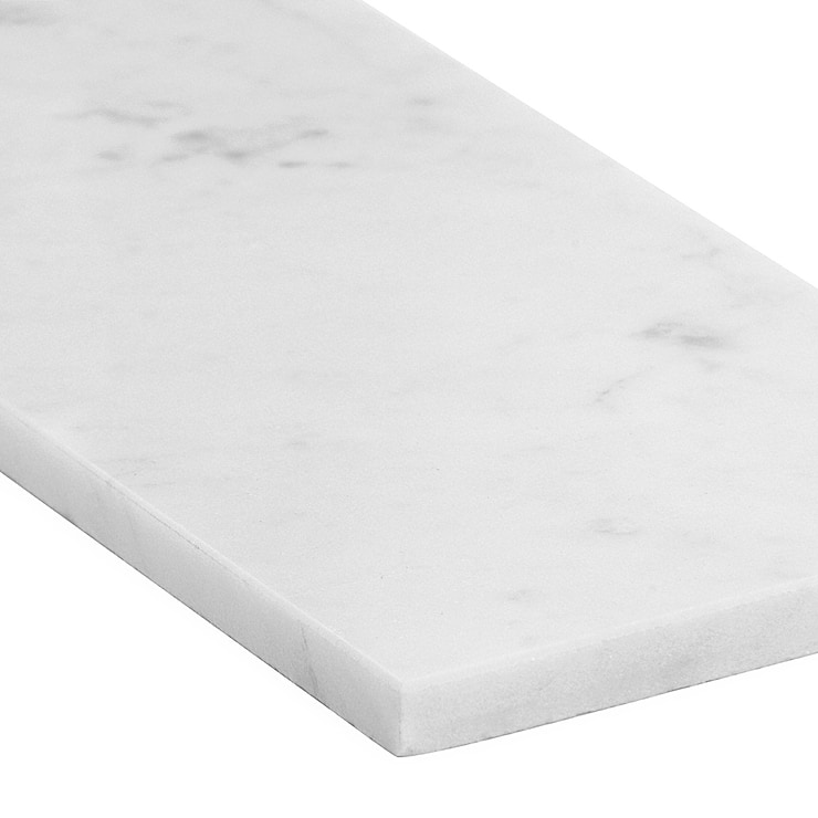 Carrara White 4x12 Polished Marble Subway Tile