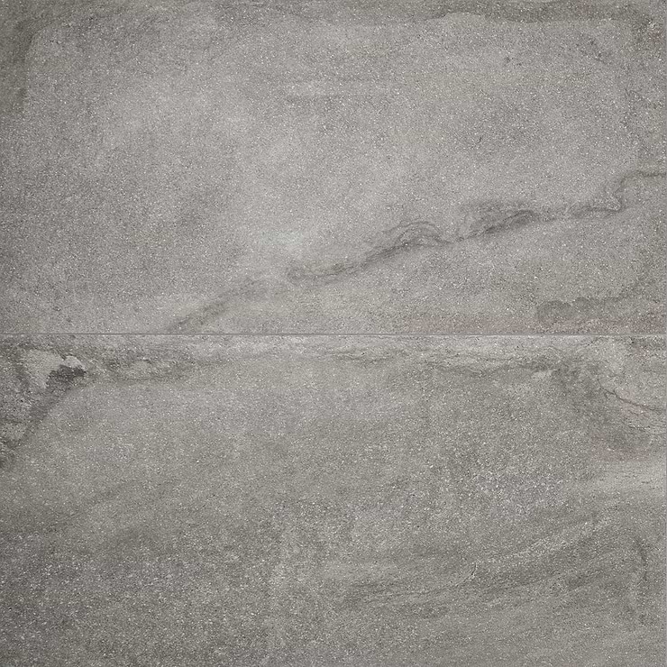 Acadia Slate Gray 24x48 Quartz Look Matte Porcelain Tile