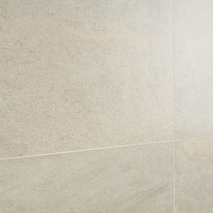 Acadia Warm Linen White 24x24 Limestone Look Matte Porcelain Tile