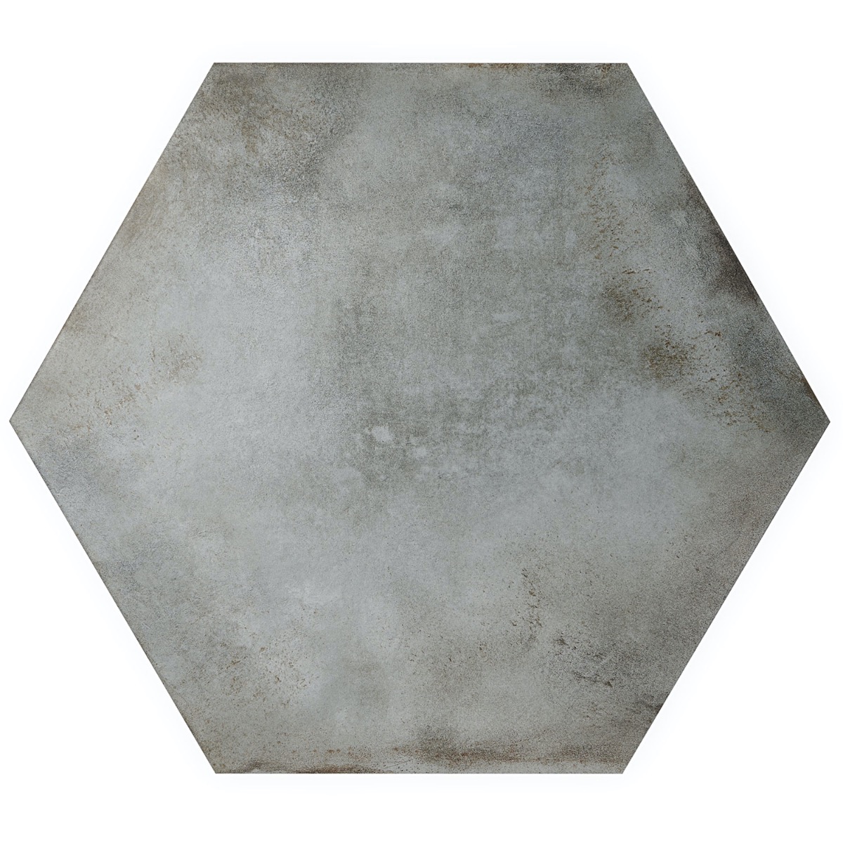 Angela Harris Flatiron Gray 20" Large  Hexagon Matte Porcelain Tile