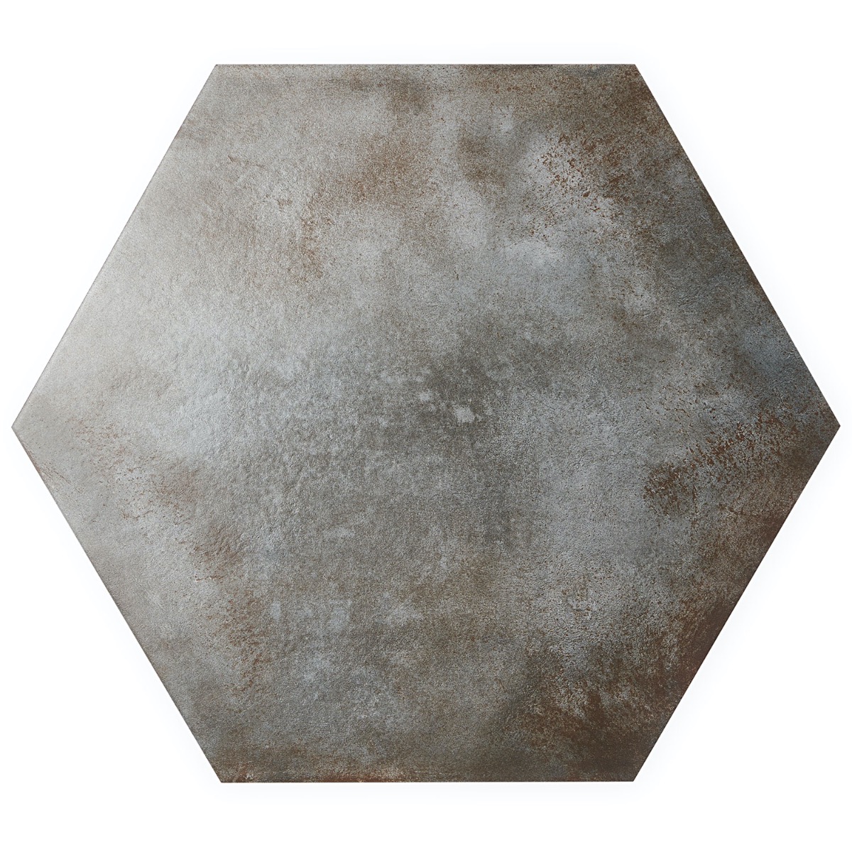 Angela Harris Flatiron Graphite 20" Large  Hexagon Matte Porcelain Tile