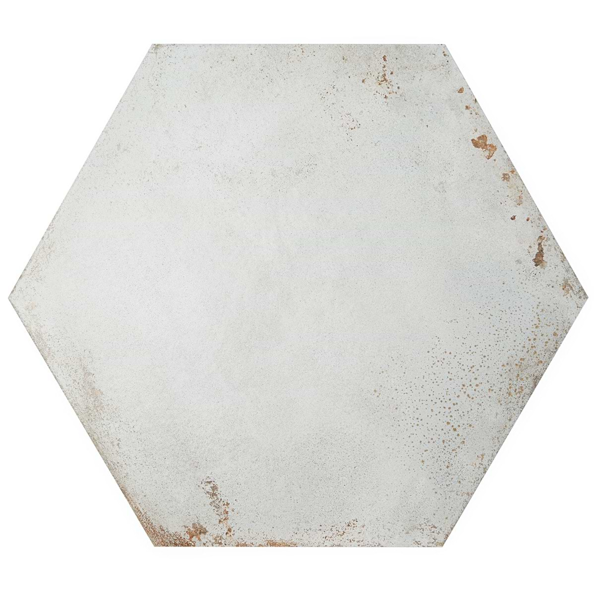 Angela Harris Flatiron White 20" Large Hexagon Matte Porcelain Tile