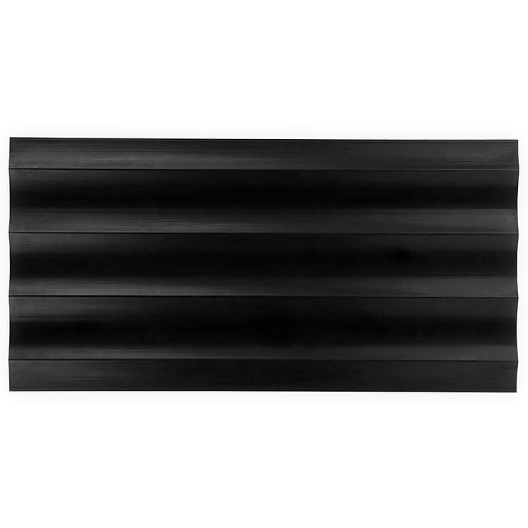 Stonework Fluted Black Jade 12x24 Dimensional Honed Marble Tile