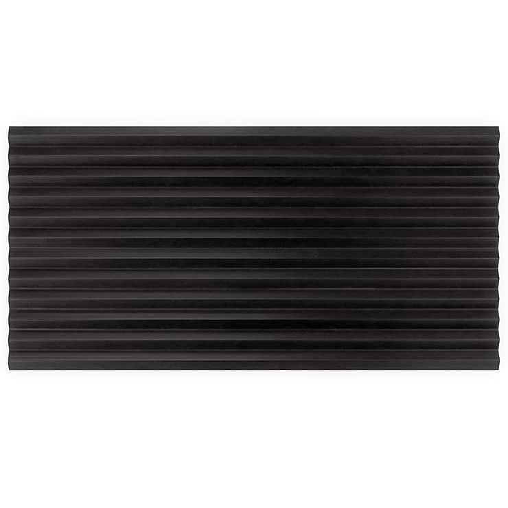 Stonework Peak Black Jade 12x24 Dimensional Satin Marble Tile