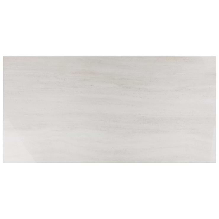Nashville White 24x48 Travertine Look Polished Porcelain Tile
