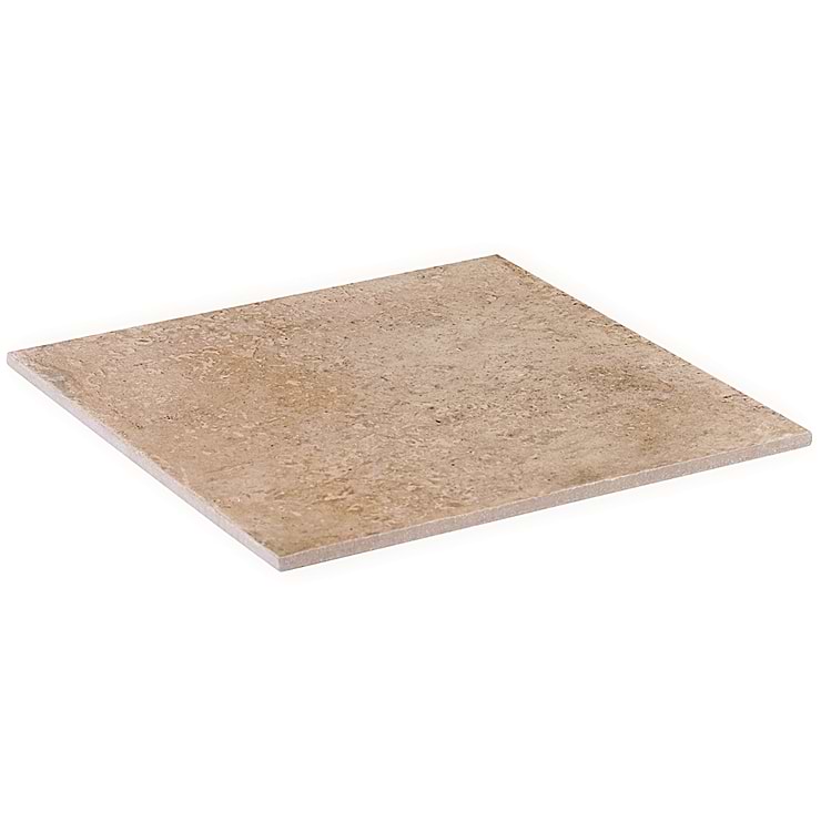 Seville Delfi Dark Beige 12x12 Travertine Look Matte Porcelain Tile