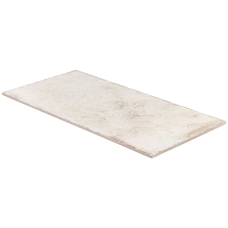 Seville Olimpia White 12x24 Travertine Look Matte Porcelain Tile