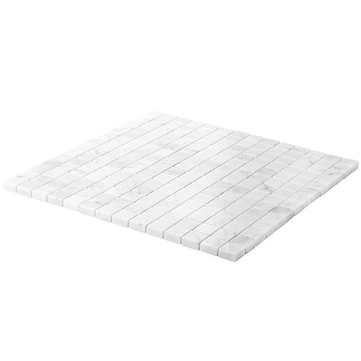 Carrara 3/4x3/4 Polished Square Marble Mosaic Tile