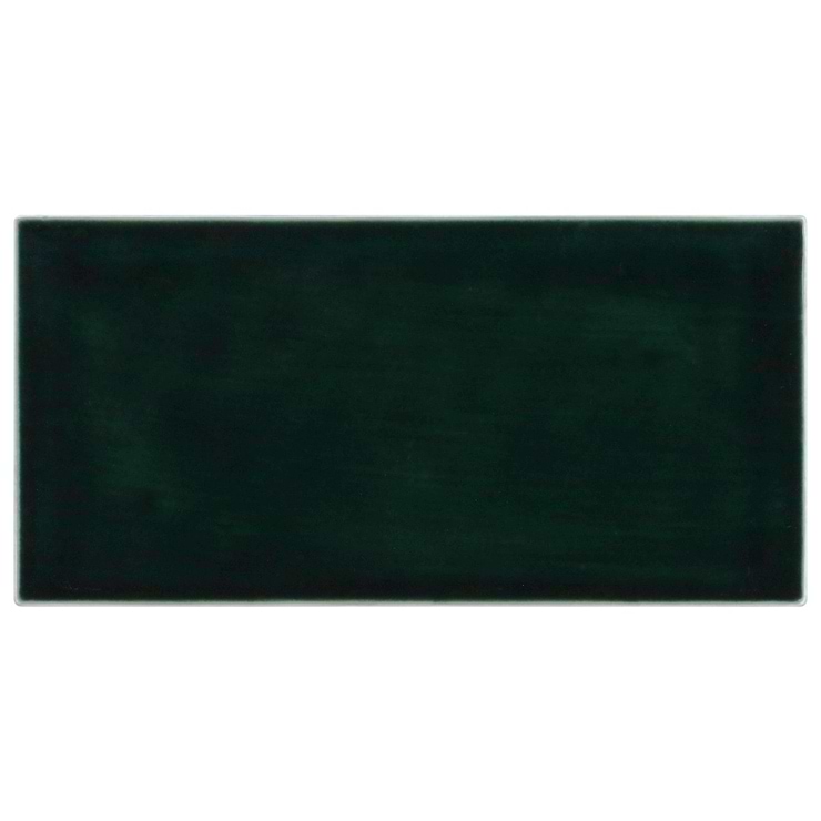Nabi Subway Midnight Blue Green 4.5x9 Crackled Glossy Glass Tile