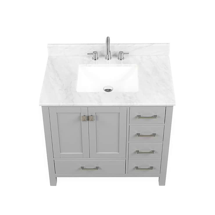 Athena 36'' Gray Vanity And Marble Counter