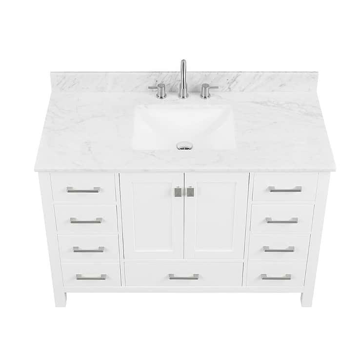 Athena 48'' White Vanity And Marble Counter