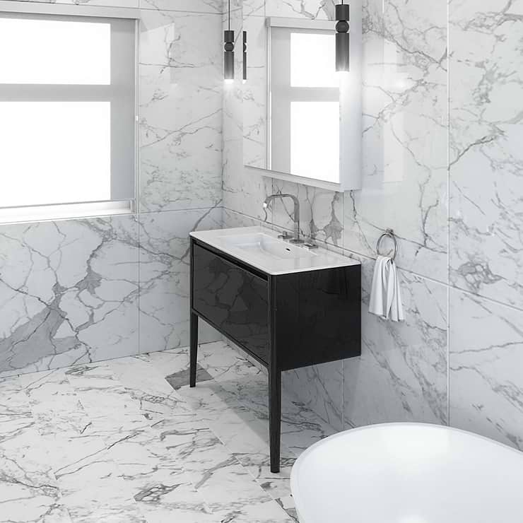 Luxe Collection 36" Black Gloss Vanity
