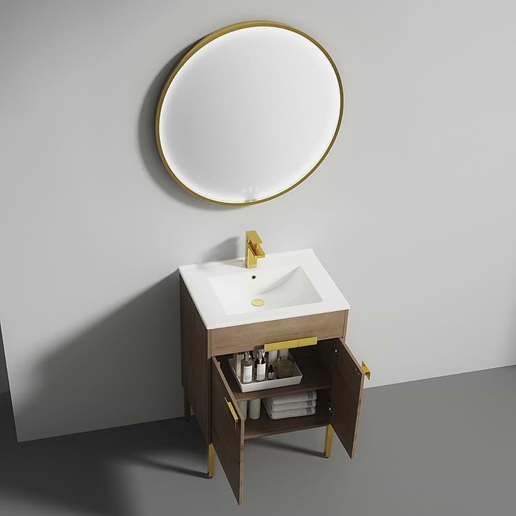 Portofino 24'' Classic Oak Vanity And Counter