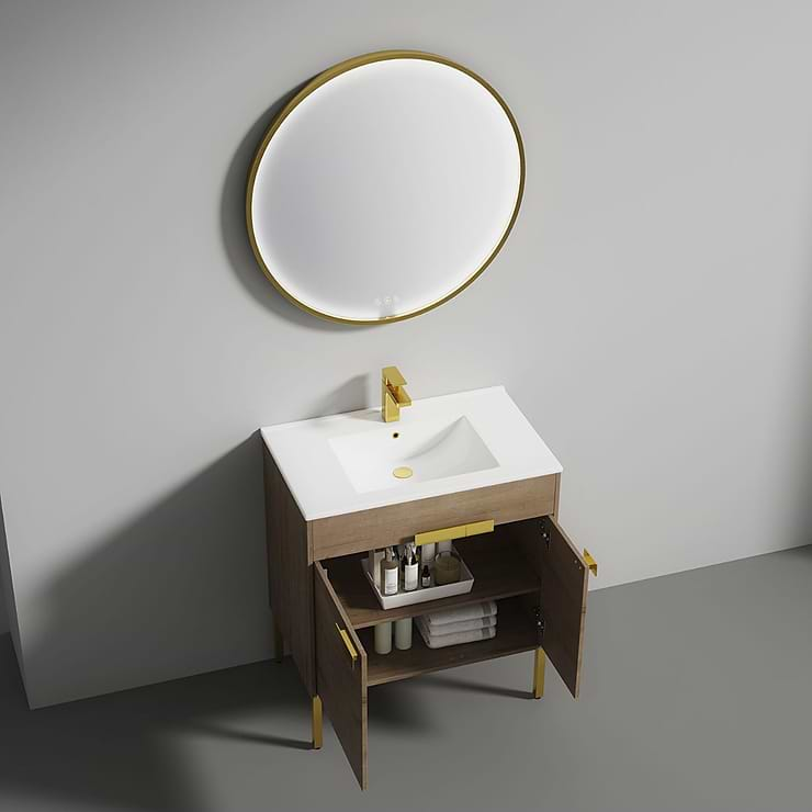 Portofino 30'' Classic Oak Vanity And Counter