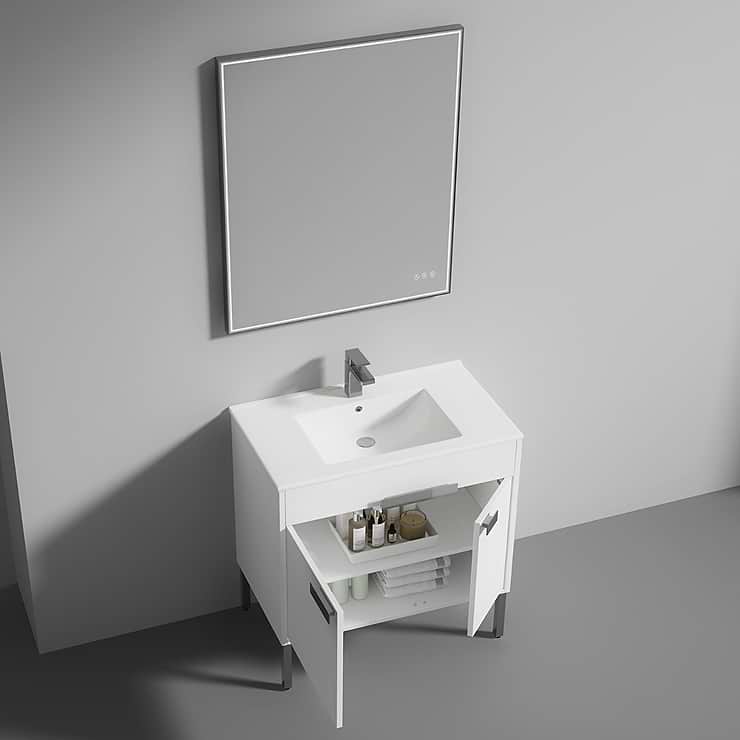 Portofino 36'' White Vanity And Counter