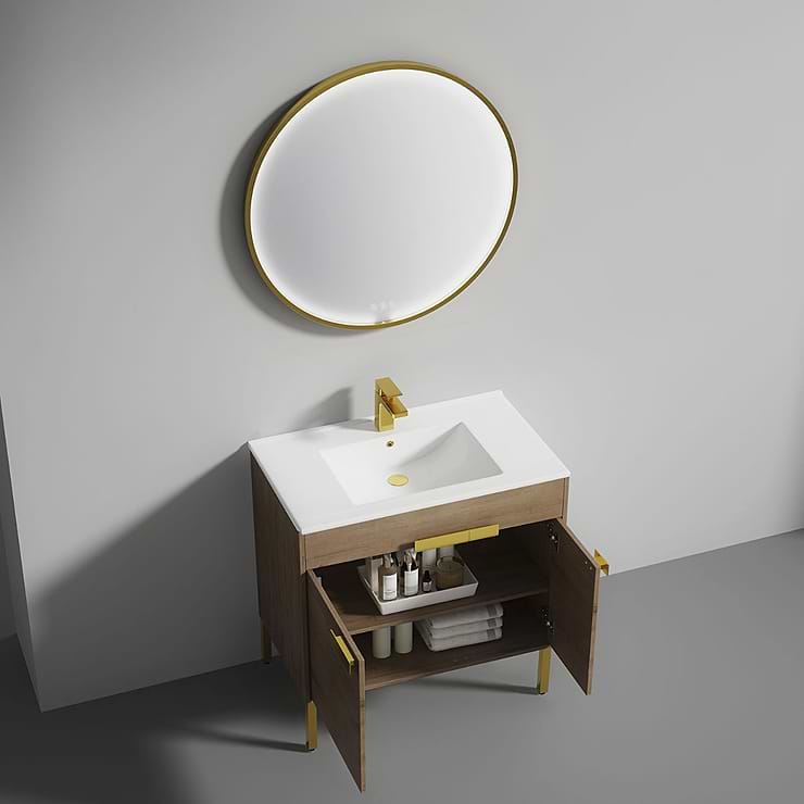 Portofino 36'' Classic Oak Vanity And Counter