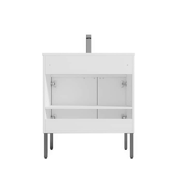 Portofino 30'' White Vanity And Counter