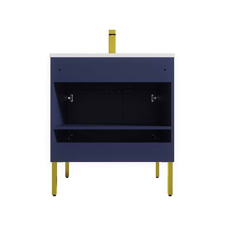 Portofino 30'' Navy Blue Vanity And Counter