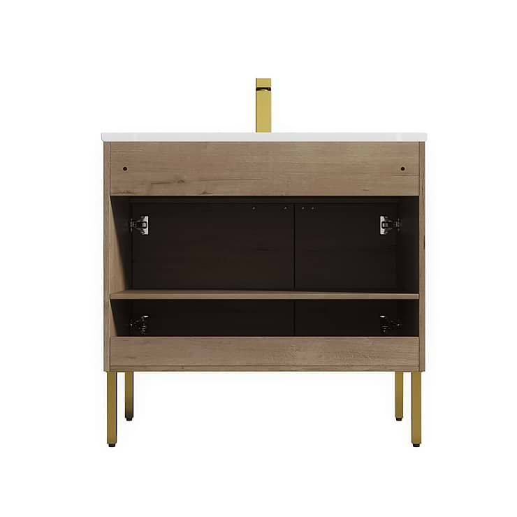Portofino 36'' Classic Oak Vanity And Counter
