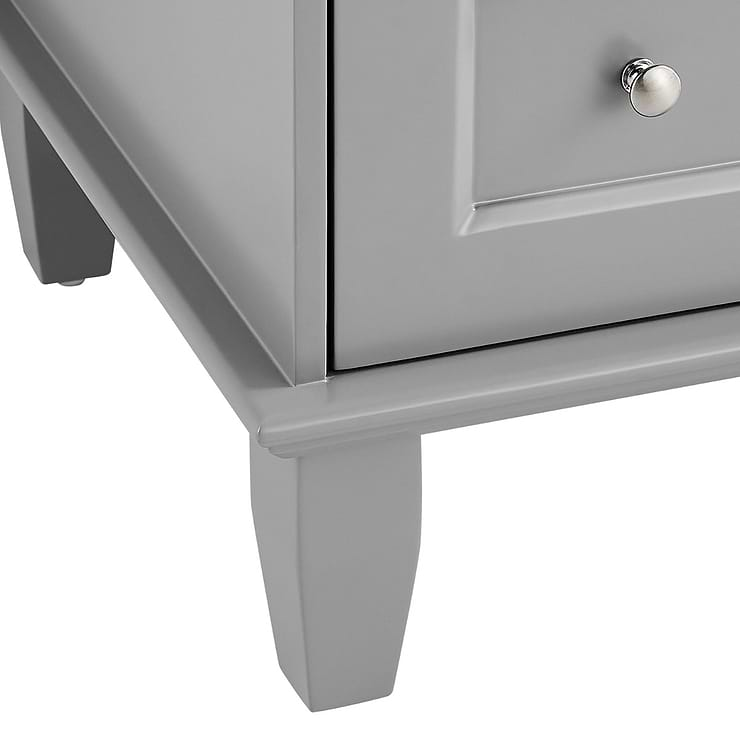 Nora 24" Gray Vanity with Carrara Marble Top and Ceramic Basin