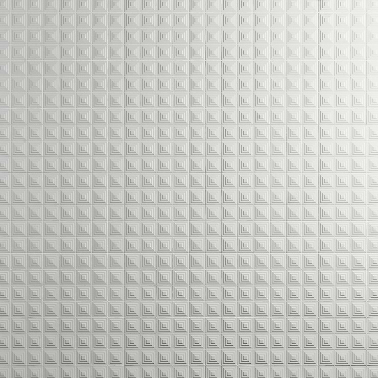 Kinzie Pyramid White 8x16 3D Matte Ceramic Tile