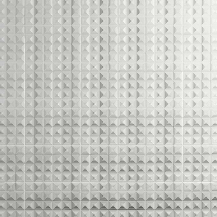 Kinzie Pyramid White 8x16 3D Matte Ceramic Tile