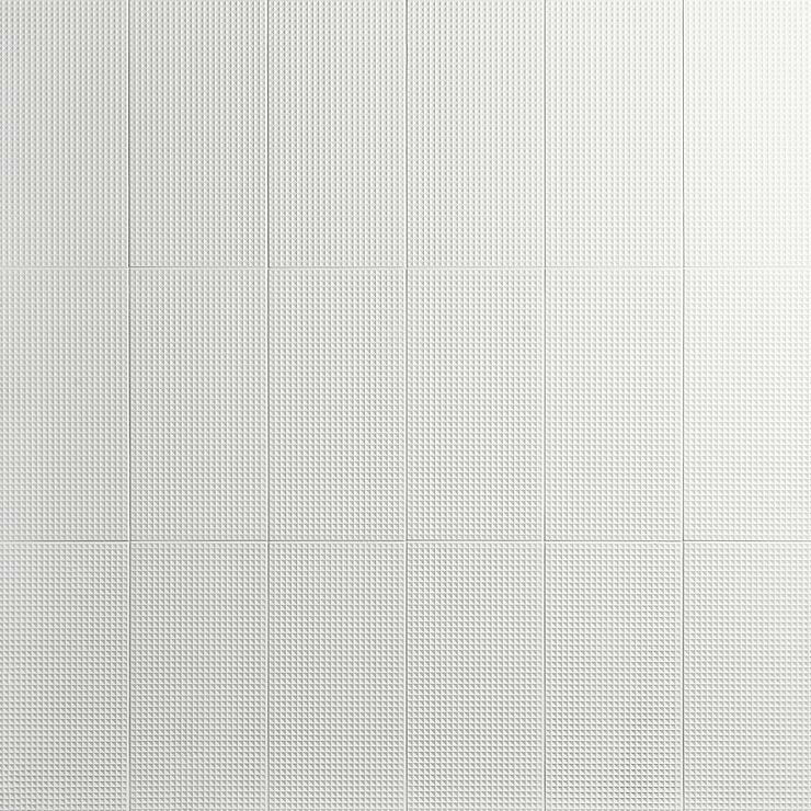 Kinzie Waffle White 8x16 Textured Matte Ceramic Tile