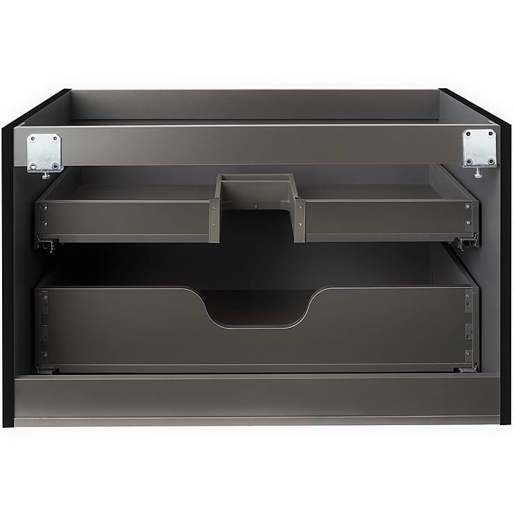 Alma Nero Black 30" Wall Mounted Vanity