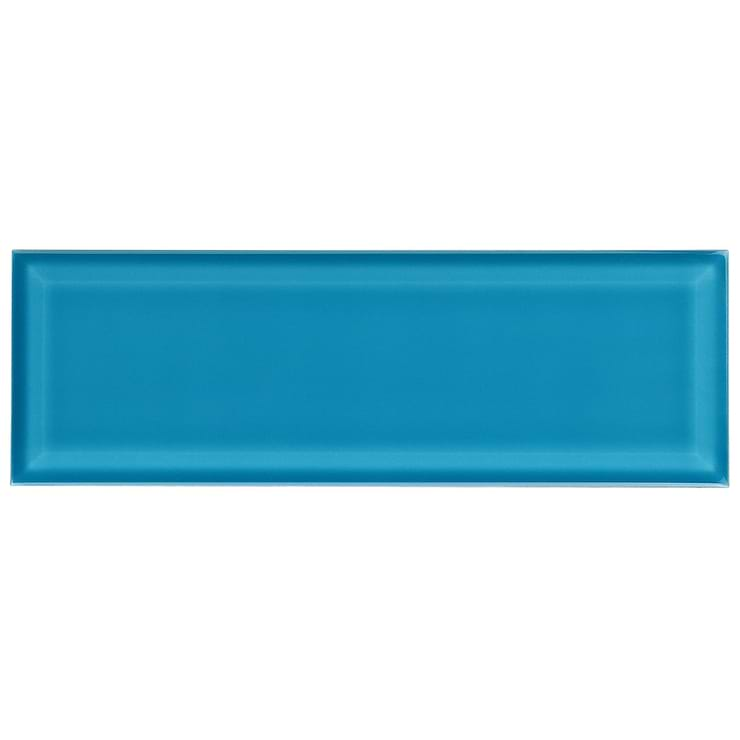 Rise Marine Blue 4x12 Beveled Glossy Ceramic Subway Tile